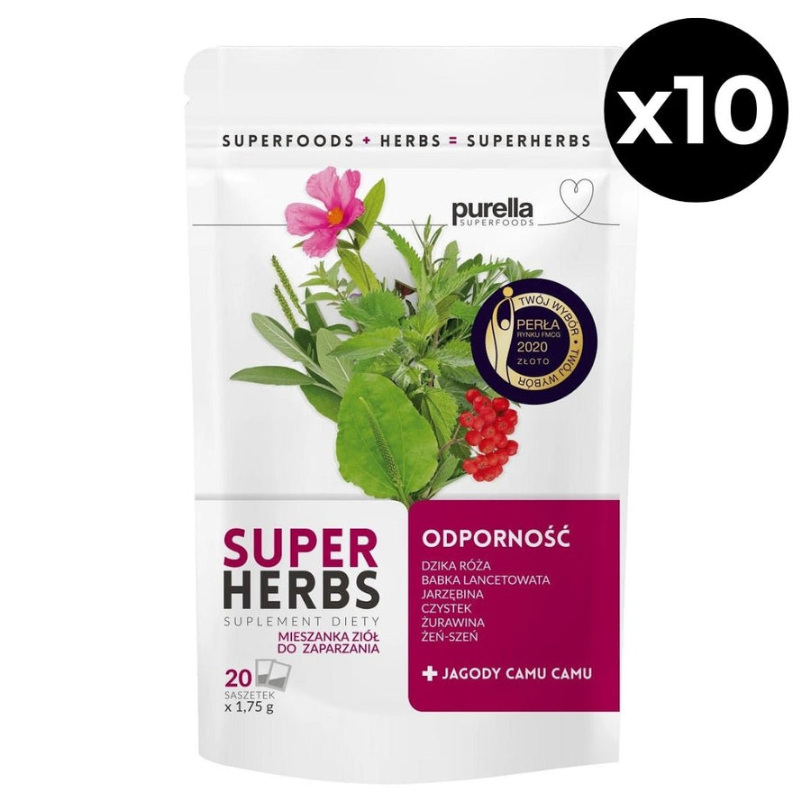 10x Purella Herbal Infusion - Immune Superherbs (20x 1.75g) - Purella Superfoods - Vesa Beauty