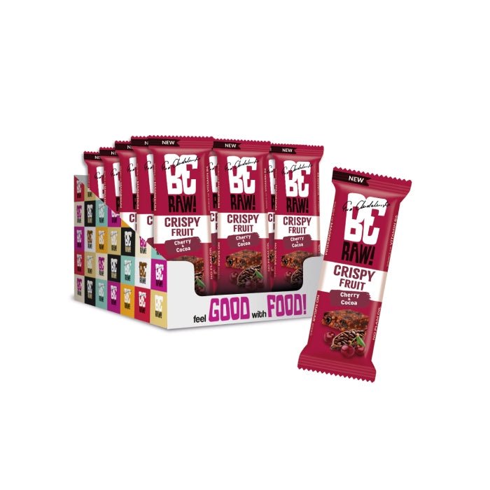 15x Be Raw Bar Crispy Fruit - Cherry&Cocoa 40g - Be Raw - Vesa Beauty