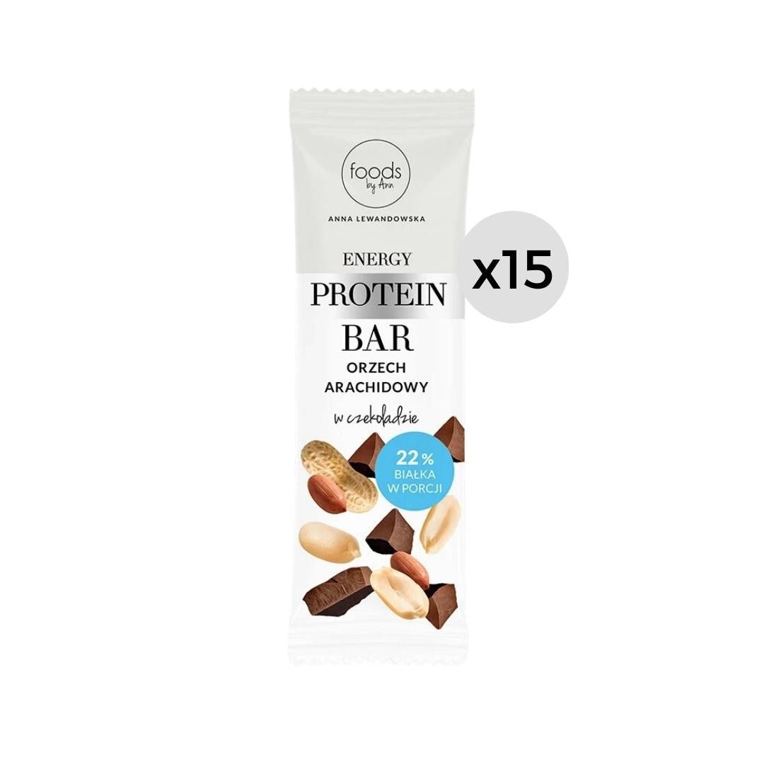 15x Foods by Ann Energy Protein Bar Peanut in chocolate 35g - Foods by Ann - Vesa Beauty