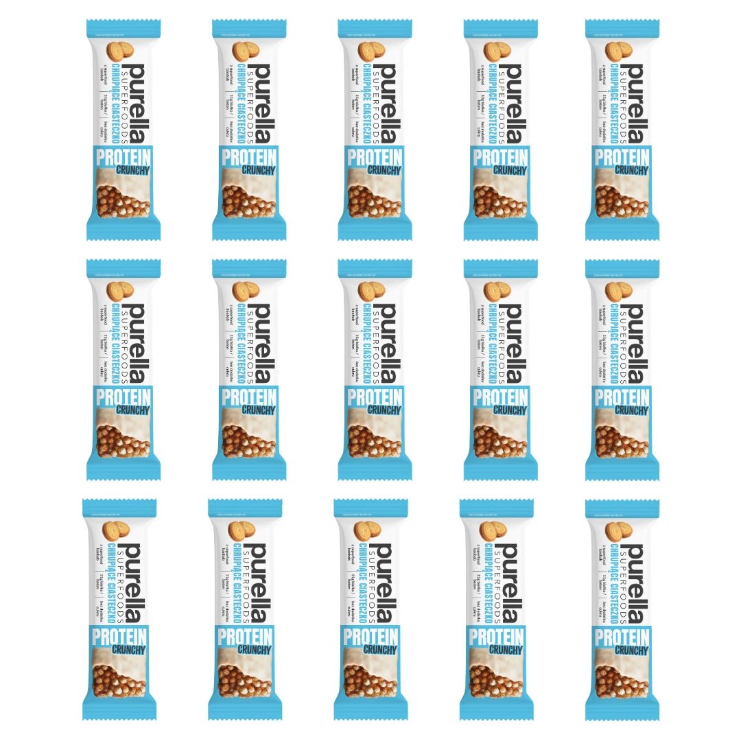 15x Purella SuperFoods Protein Bar - Crunchy Cookie 45g - Purella Superfoods - Vesa Beauty