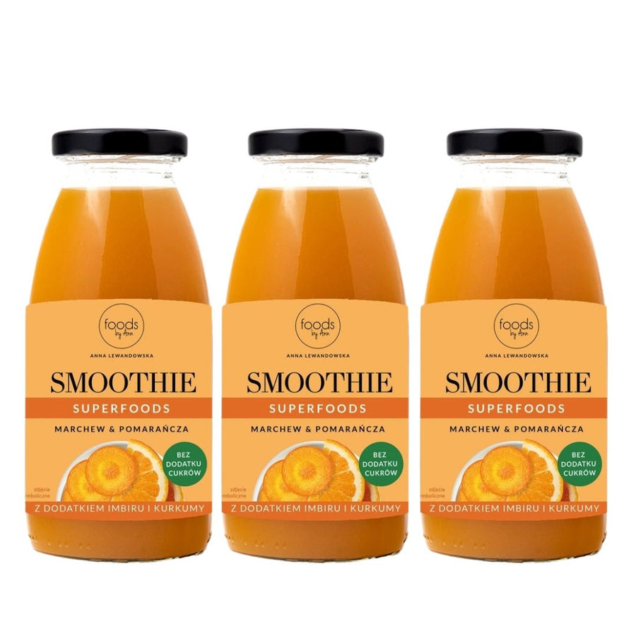 3x Foods by Ann Smoothie Carrot & Orange 250ml - Foods by Ann - Vesa Beauty