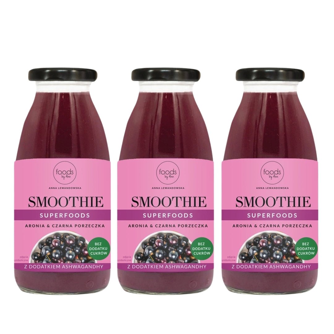 3x Foods by Ann Smoothie Chokeberry & Blackcurrant 250ml - Foods by Ann - Vesa Beauty