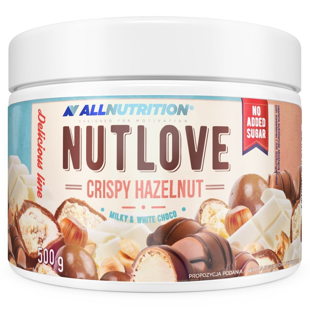 ALLNUTRITION NUTLOVE Crispy Hazelnut Milky & White Choco 500g - ALLNUTRITION - Vesa Beauty