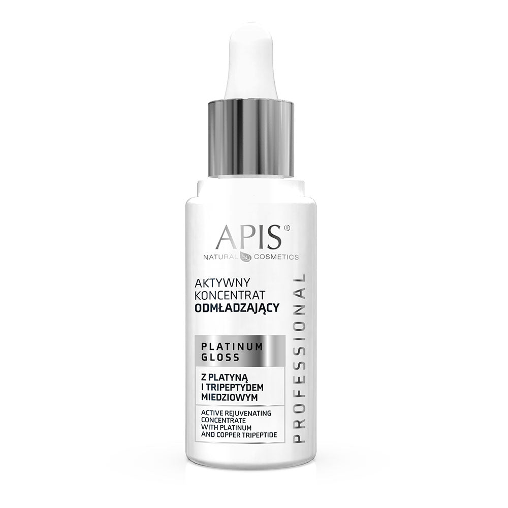 APIS Platinum Gloss - Active Rejuvenating Concentrate with Platinum & Copper tripeptide 30ml - APIS - Vesa Beauty