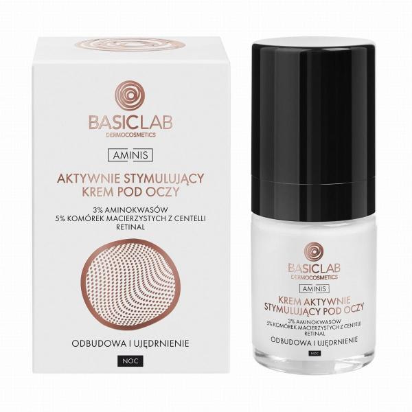 BasicLab Aminis Actively Stimulating Night Eye Cream with 3% Amino Acids 18ml - BasicLab - Vesa Beauty