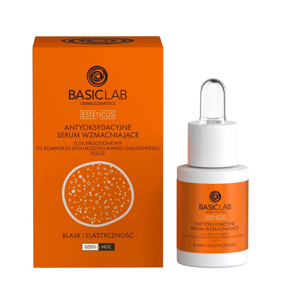 BasicLab Antioxidant Strengthening Serum 0.5% ergothioneine, 5% gallic acid diglucoside complex, EGCG 15ml - BasicLab - Vesa Beauty