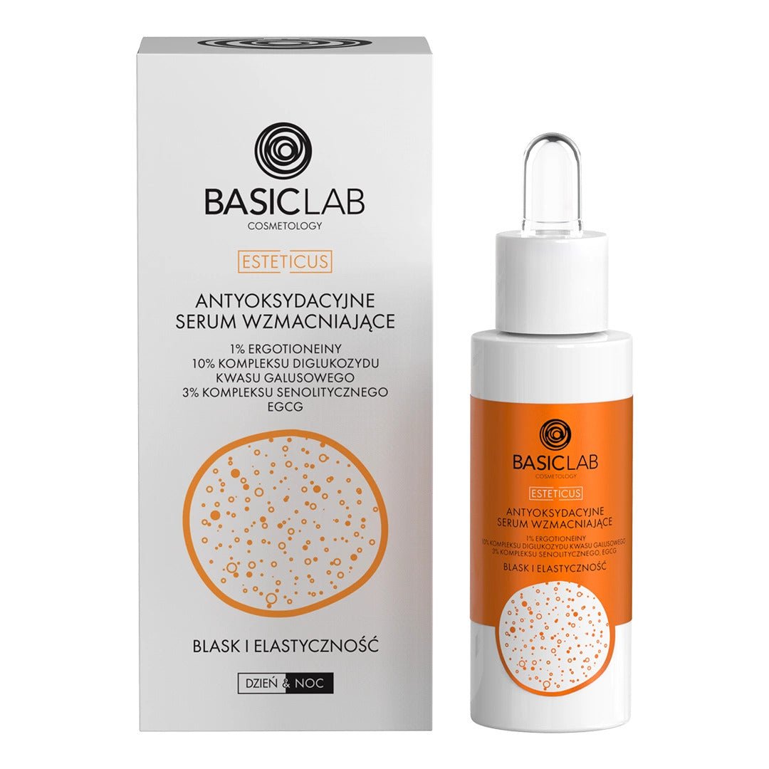 BasicLab Antioxidant Strengthening Serum 1% ergothioneine, 10% diglucoside gallic acid complex, 3% senolytic complex, EGCG 30ml - BasicLab - Vesa Beauty