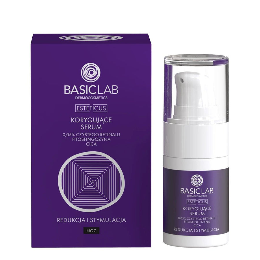 BasicLab Correcting serum 0.05% pure retinal, phytosphingosine, CICA 15ml - BasicLab - Vesa Beauty