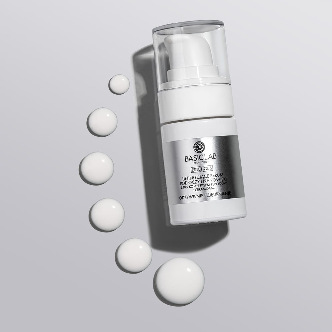 BasicLab Lifting Eye and Eyelid Serum with 10% Complex of Peptides and Ceramides 15ml - BasicLab - Vesa Beauty