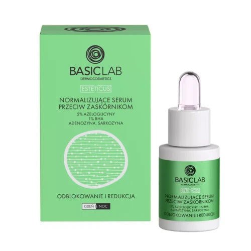 BasicLab Normalizing Serum against Blemishes with 5% Azeloglycine & 1% BHA 15ml - BasicLab - Vesa Beauty