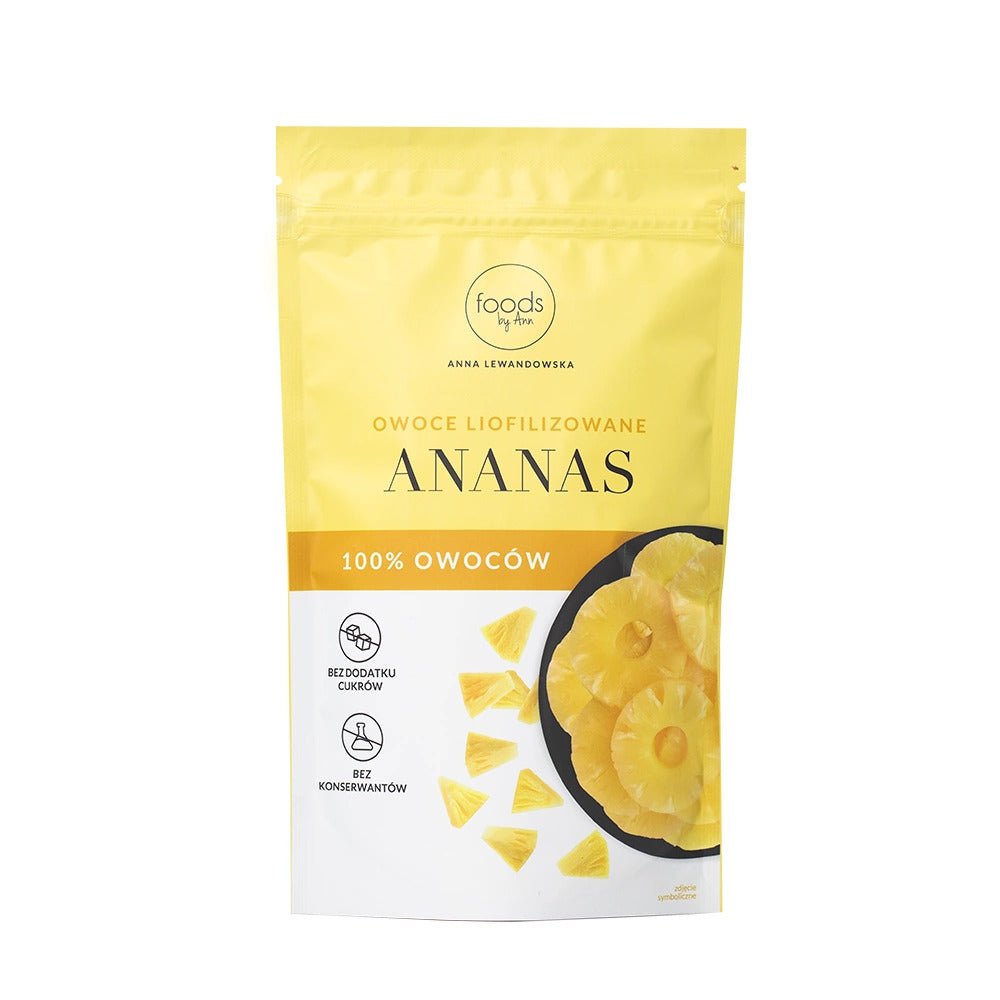 Foods by Ann Freeze - dried fruit - Pineapple 100g - Foods by Ann - Vesa Beauty