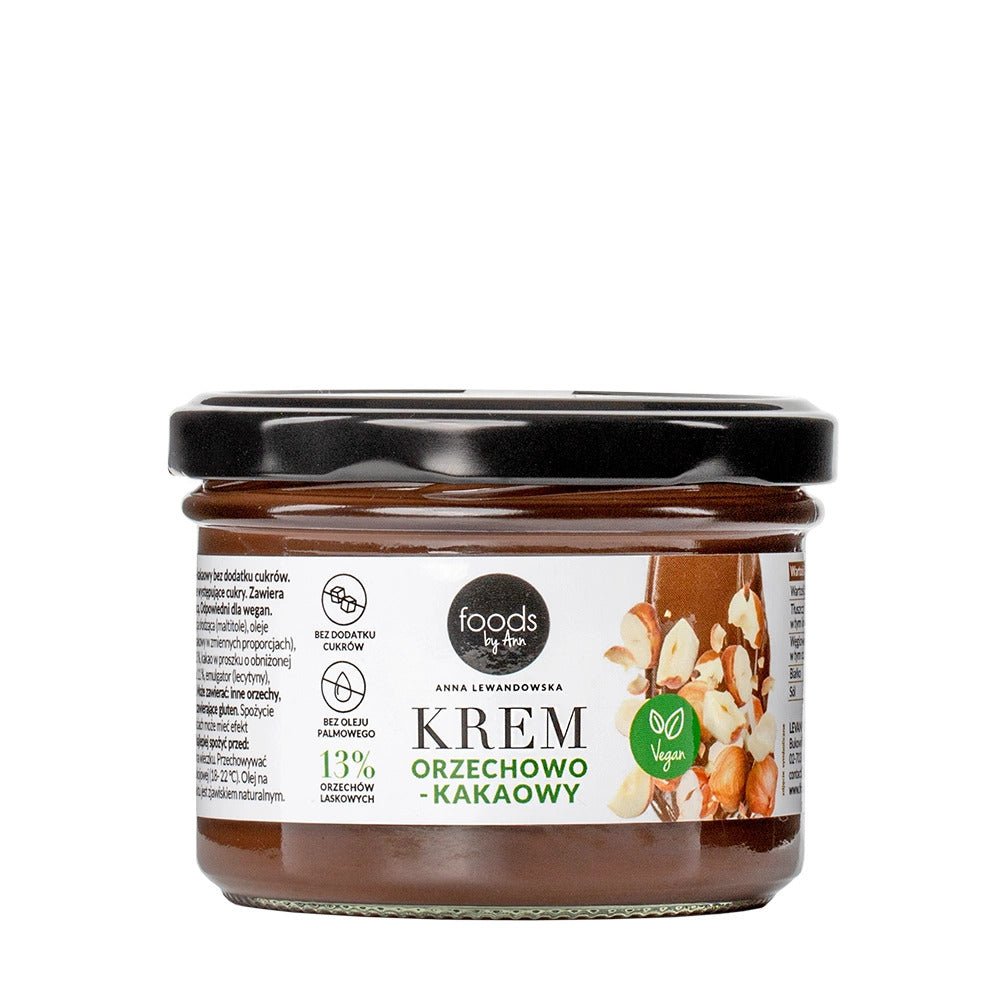 Foods by Ann Hazelnut - cocoa cream 220g - Foods by Ann - Vesa Beauty