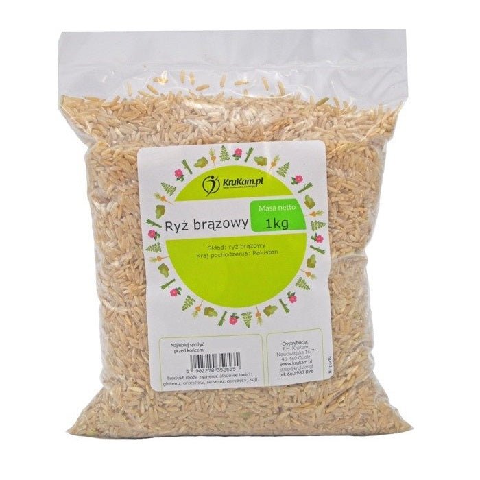 Krukam Brown rice, natural 1kg - Krukam - Vesa Beauty