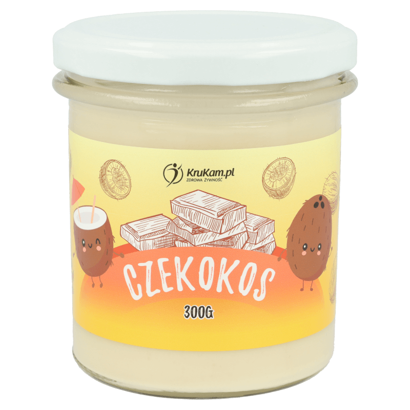 Krukam Czekokos - Coconut paste with white chocolate 300g - Krukam - Vesa Beauty