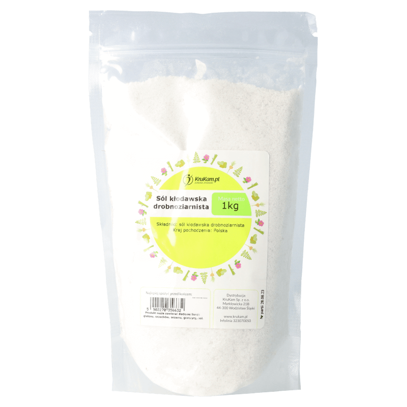 Krukam Fine - grained 'Kłodawska' salt 1kg - Krukam - Vesa Beauty