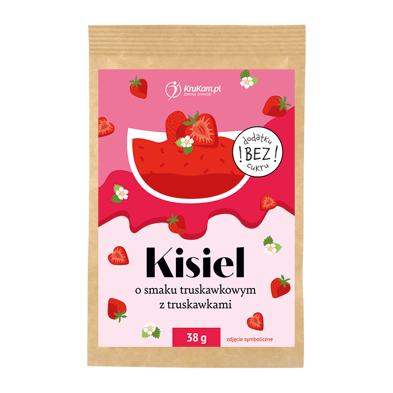 Krukam Strawberry Kissel with strawberries 38g - Krukam - Vesa Beauty