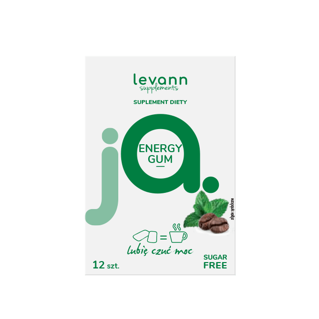 LEVANN "jA" Energy Gum - 12 gums - Foods by Ann - Vesa Beauty