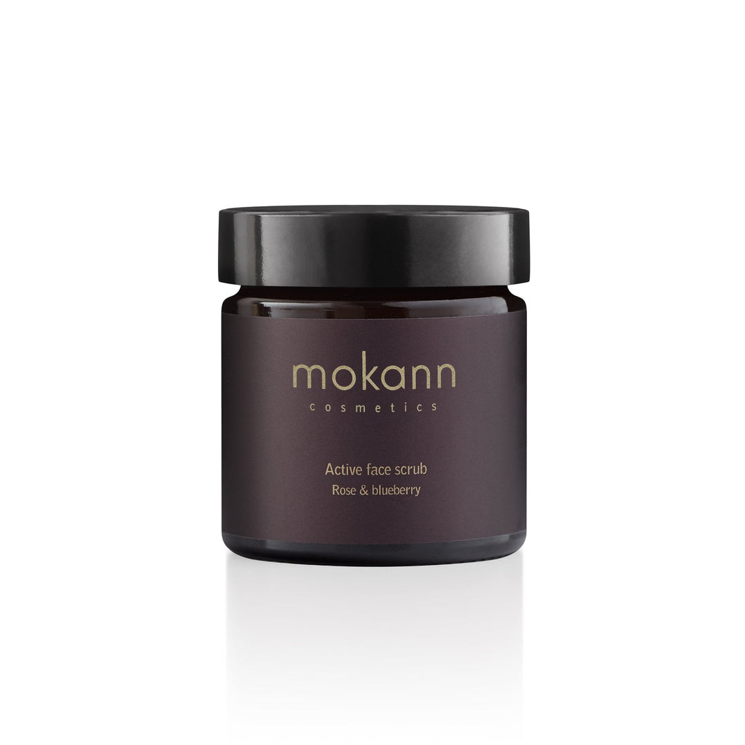 Mokann Active Face Scrub Rose and Blueberry 60ml - Mokosh - Vesa Beauty