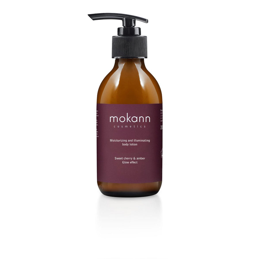 Mokann Moisturizing and Illuminating Body Lotion Sweet Cherry & Amber GLOW EFFECT 200ml - Mokosh - Vesa Beauty