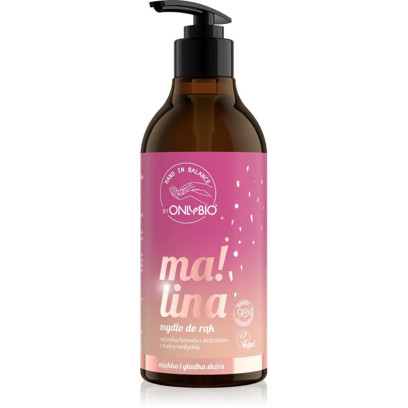 OnlyBio Hand in Balance - Raspberry Hand Soap 400ml - OnlyBio - Vesa Beauty