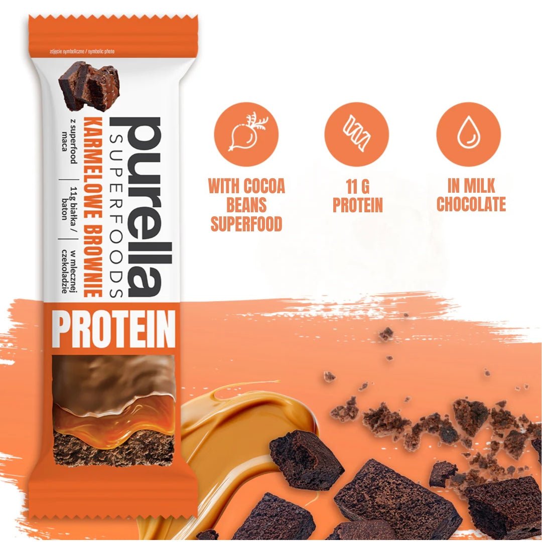 Purella SuperFoods Protein Bar - Caramel Brownie 45g - Purella Superfoods - Vesa Beauty