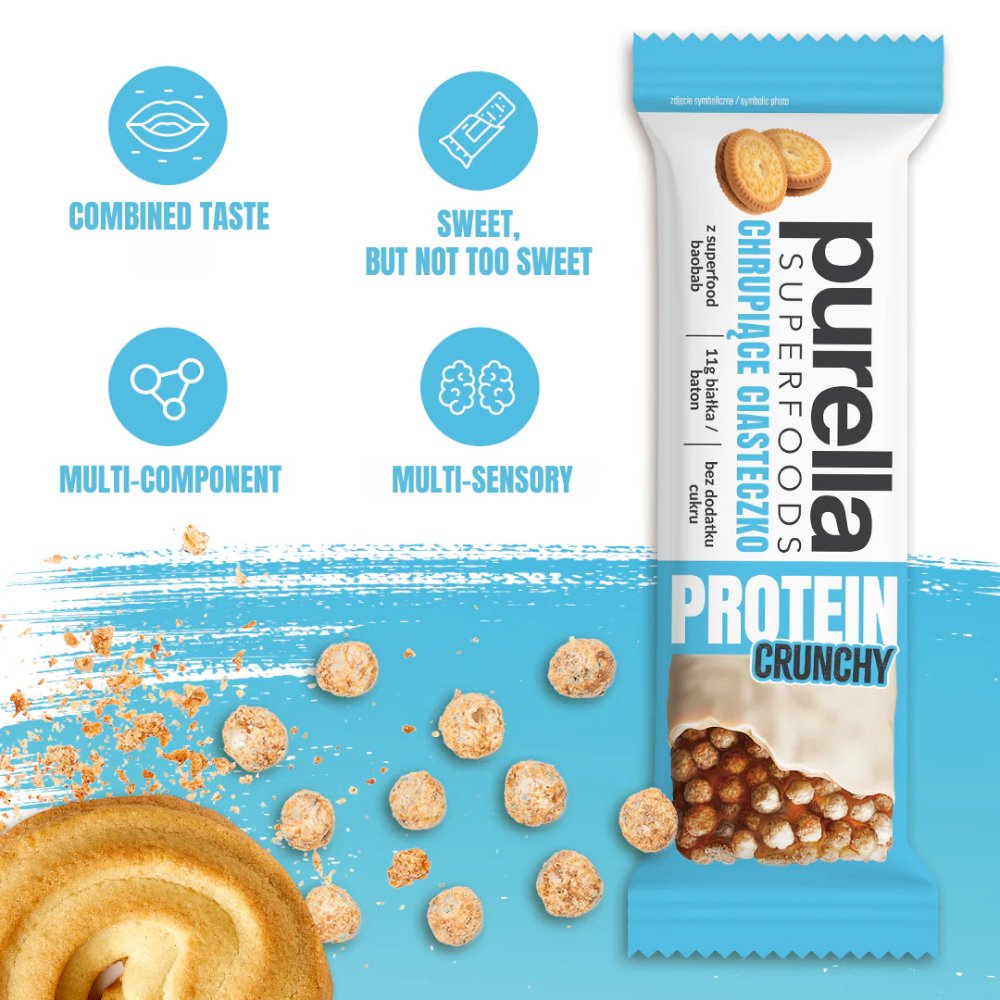 Purella SuperFoods Protein Bar - Crunchy Cookie 45g - Purella Superfoods - Vesa Beauty