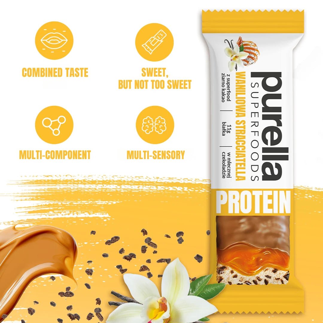 Purella SuperFoods Protein Bar - Vanilla Straciatella 45g - Purella Superfoods - Vesa Beauty