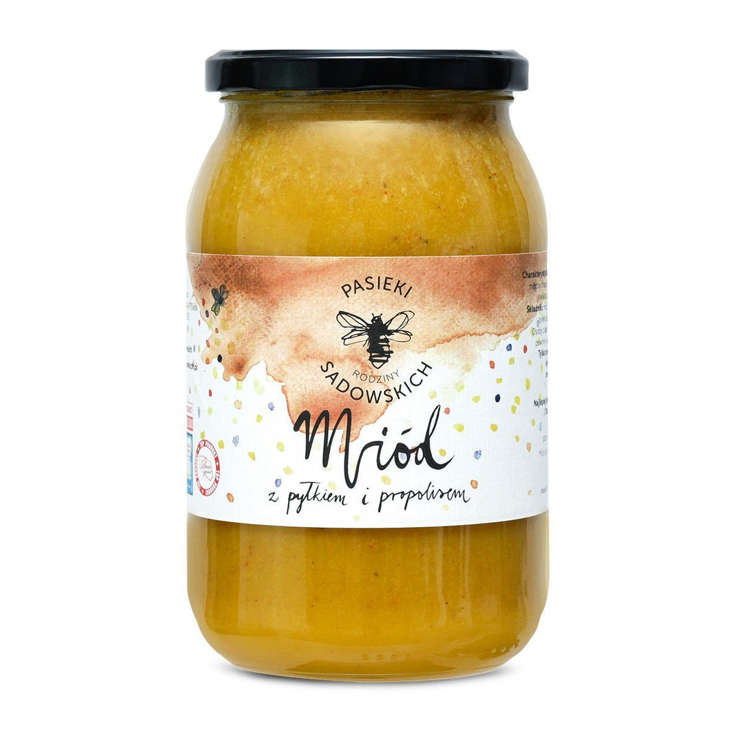 Sadowski Bee Gardens Honey with Pollen and Propolis 1150g - Pasieki Sadowskich - Vesa Beauty