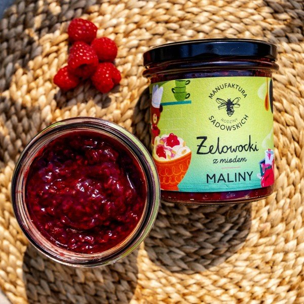 Sadowski Bee Gardens Raspberries in gel with Honey "Żelowocki" 320g - Pasieki Sadowskich - Vesa Beauty