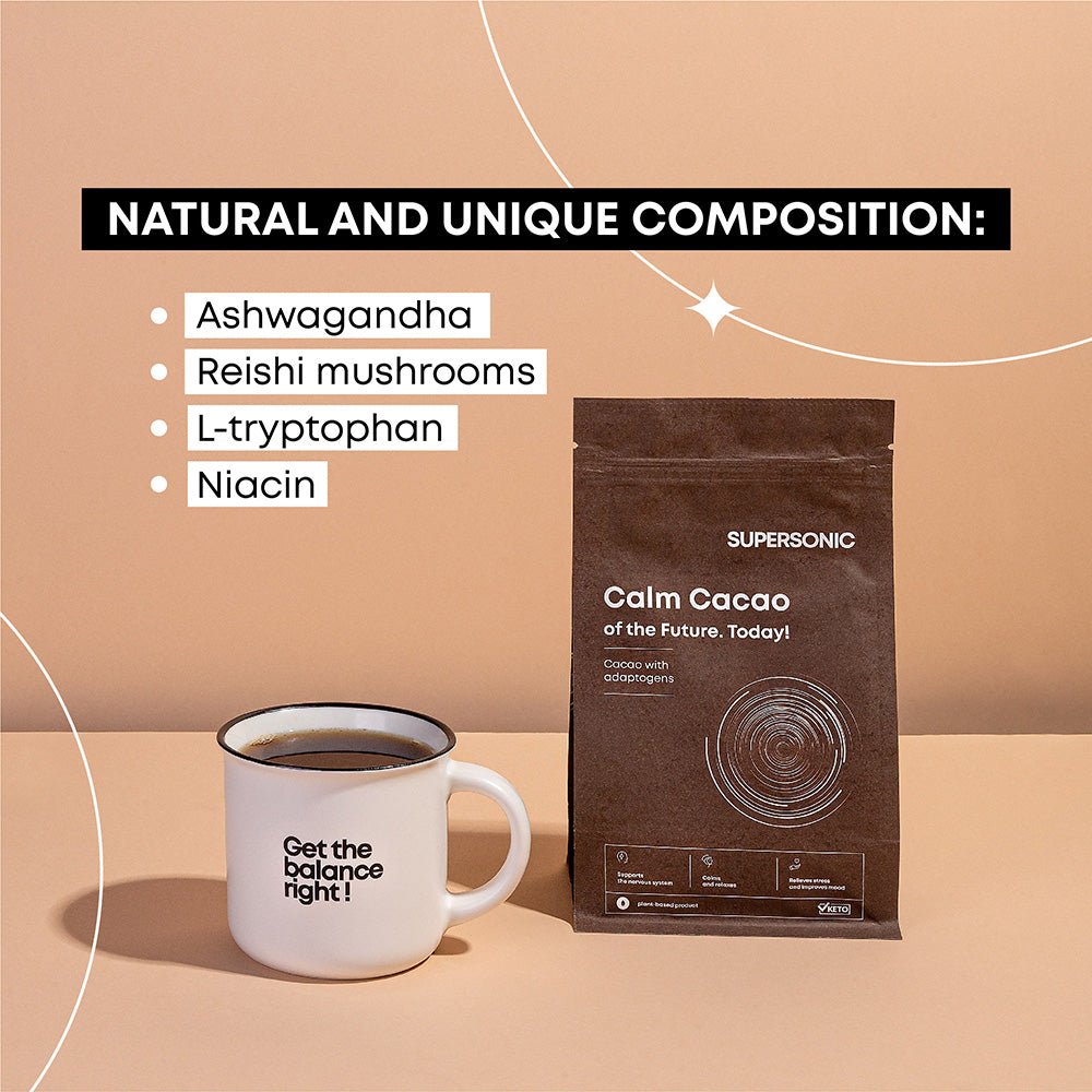 SUPERSONIC Calm Cacao - Cacao with adaptogens 225g - SUPERSONIC - Vesa Beauty