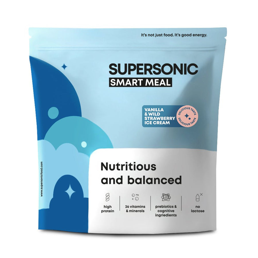 SUPERSONIC Smart Meal - Big Pack - Vanilla & Wild Strawberry Ice Cream 1300g - SUPERSONIC - Vesa Beauty